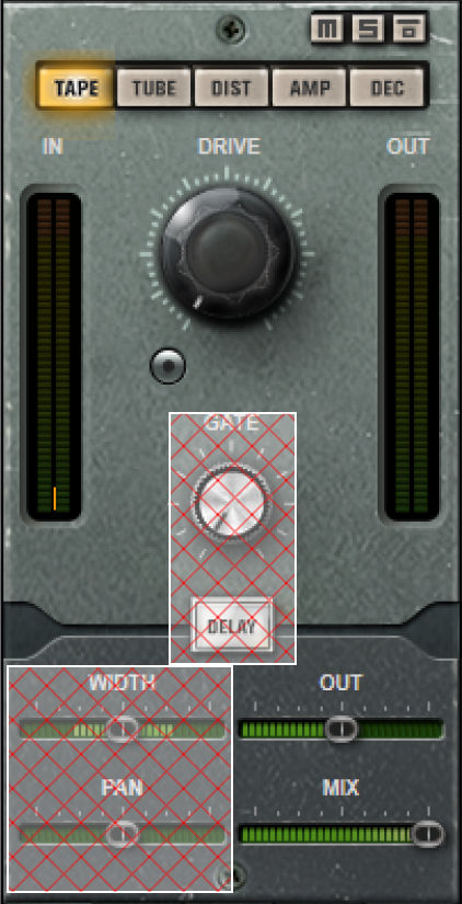 Quadrafuzz 2 のインターフェイス