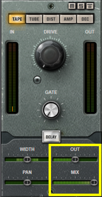 Quadrafuzz 2 のインターフェイス