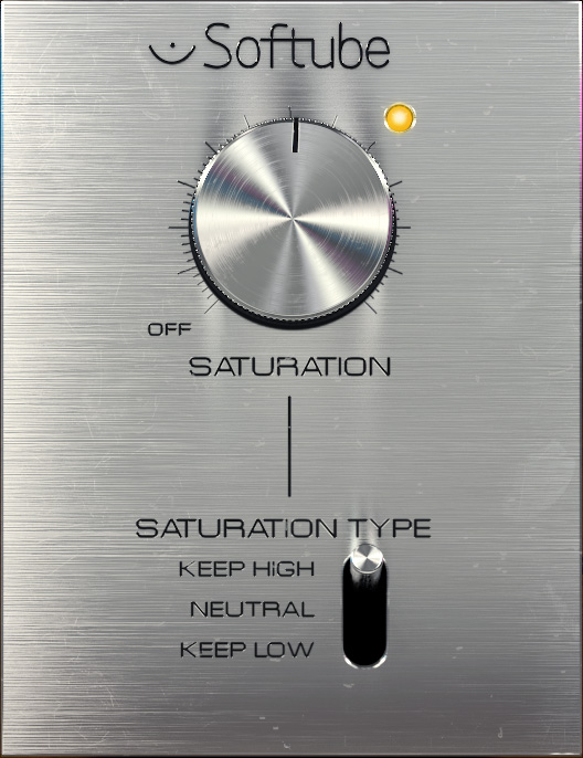 Softube Saturation Knob のインターフェイス